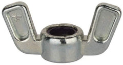 Value Collection - 3/8-16 UNC, Zinc Plated, Zinc Alloy Nylon-Insert Locking Wing Nut - Grade 2, 1-1/2" Wing Span, 0.718" Wing Span - Exact Industrial Supply