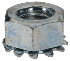 Value Collection - M8x1.25, Zinc Plated, Steel Hex Nut with External Tooth Washer - 15mm Washer Diam, 13mm Width Across Flats - Exact Industrial Supply