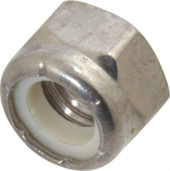 Value Collection - 5/16-24 UNF 18-8 Hex Lock Nut with Nylon Insert - 1/2" Width Across Flats, 11/32" High - Exact Industrial Supply