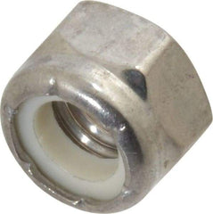 Value Collection - 5/16-24 UNF 18-8 Hex Lock Nut with Nylon Insert - 1/2" Width Across Flats, 11/32" High - Exact Industrial Supply