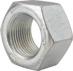 Value Collection - 1-1/8 - 12 UNF Steel Right Hand Hex Nut - 1-11/16" Across Flats, 0.999" High, Zinc Clear Finish - Exact Industrial Supply