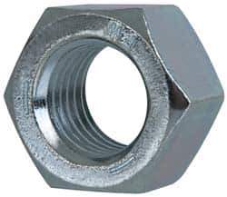 Value Collection - 1-1/2 - 12 UNF Steel Right Hand Hex Nut - 2-1/4" Across Flats, 1.317" High, Zinc-Plated Finish - Exact Industrial Supply