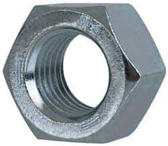 Value Collection - 1-1/2 - 12 UNF Steel Right Hand Hex Nut - 2-1/4" Across Flats, 1.317" High, Zinc-Plated Finish - Exact Industrial Supply