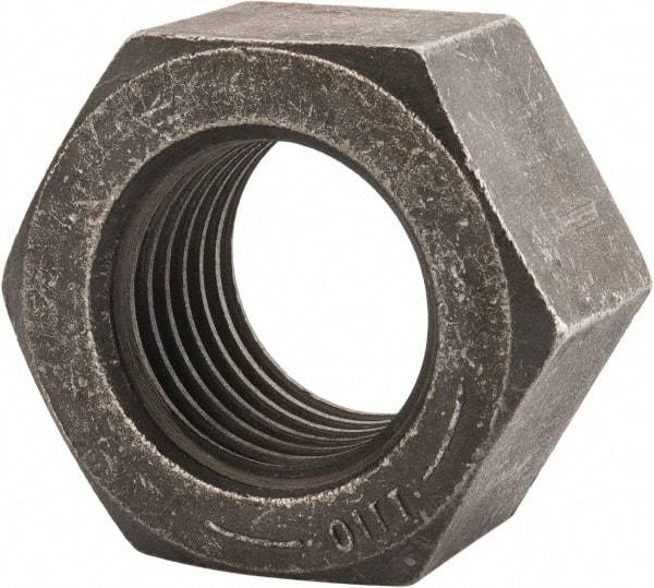 Value Collection - 2 - 4-1/2 UNC Steel Right Hand Hex Nut - 3-1/8" Across Flats, 1-23/32" High, Uncoated - Exact Industrial Supply