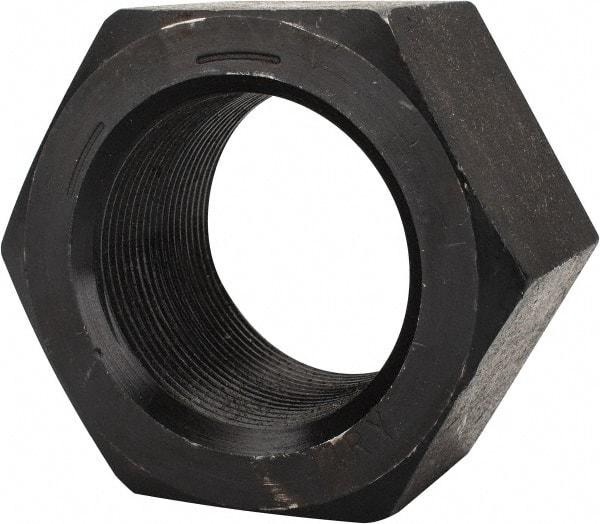 Value Collection - 2-12 UN Steel Right Hand Hex Nut - 3-1/8" Across Flats, 1-23/32" High, Uncoated - Exact Industrial Supply