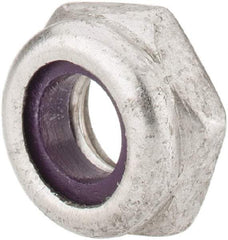 Value Collection - 1/4-20 UNC 18-8 Hex Lock Nut with Nylon Insert - 7/16" Width Across Flats, 13/64" High, Uncoated - Exact Industrial Supply