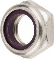 Value Collection - 1/2-20 UNF 18-8 Hex Lock Nut with Nylon Insert - 3/4" Width Across Flats, 5/16" High, Uncoated - Exact Industrial Supply