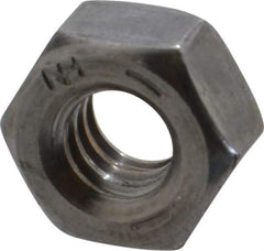 Value Collection - 1/4-20 UNC Steel Right Hand Hex Nut - 7/16" Across Flats, 0.226" High, Uncoated - Exact Industrial Supply