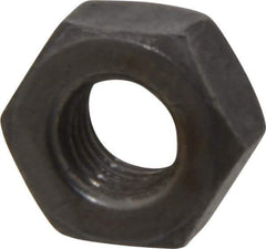 Value Collection - 1/4-28 UNF Steel Right Hand Hex Nut - 7/16" Across Flats, 7/32" High, Uncoated - Exact Industrial Supply