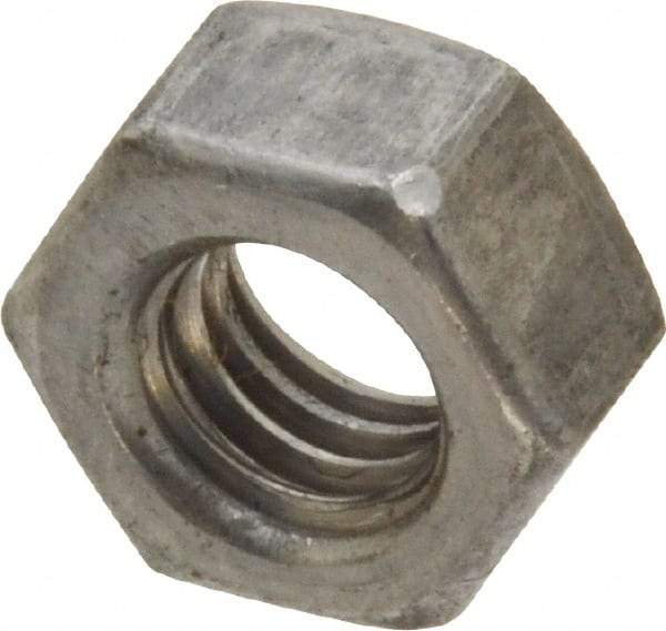 Value Collection - 5/16-18 UNC Steel Right Hand Hex Nut - 1/2" Across Flats, 17/64" High, Uncoated - Exact Industrial Supply