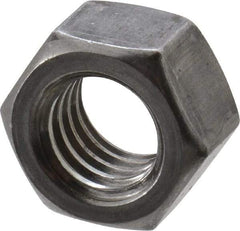 Value Collection - 3/8-16 UNC Steel Right Hand Hex Nut - 9/16" Across Flats, 21/64" High, Uncoated - Exact Industrial Supply