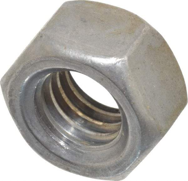 Value Collection - 7/16-14 UNC Steel Right Hand Hex Nut - 11/16" Across Flats, 3/8" High, Uncoated - Exact Industrial Supply