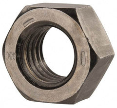 Value Collection - 9/16-12 UNC Steel Right Hand Hex Nut - 7/8" Across Flats, 31/64" High, Uncoated - Exact Industrial Supply