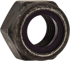 Value Collection - 5/16-24 UNF Grade 8 Hex Lock Nut with Nylon Insert - 1/2" Width Across Flats, 11/32" High, Uncoated - Exact Industrial Supply