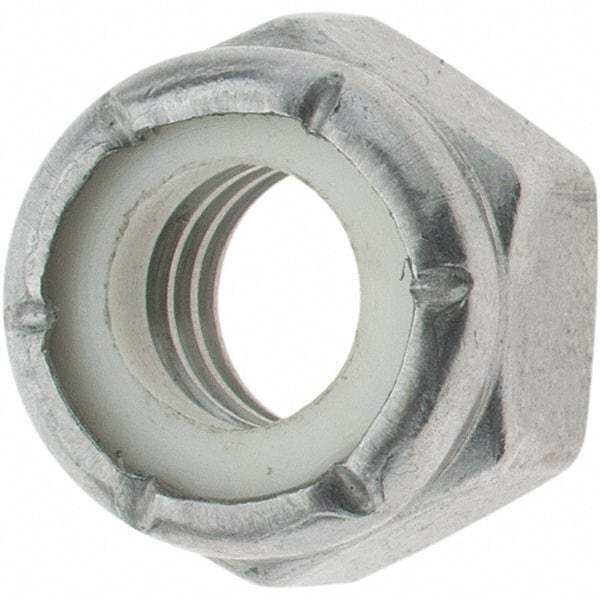 Value Collection - 5/16-18 UNC 316 Hex Lock Nut with Nylon Insert - 1/2" Width Across Flats, 11/32" High - Exact Industrial Supply