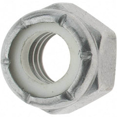 Value Collection - 5/16-18 UNC 316 Hex Lock Nut with Nylon Insert - 1/2" Width Across Flats, 11/32" High - Exact Industrial Supply