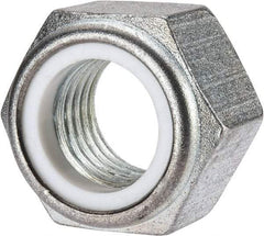 Value Collection - M30x3.50 Metric Coarse Grade 10 Hex Lock Nut with Nylon Insert - 30mm High, Zinc-Plated Finish - Exact Industrial Supply