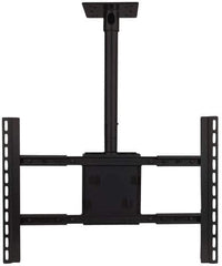 Video Mount - Steel, Flat Panel Ceiling Mount For 42 to 70 Inch Plasma Monitor - Black, 180 Lbs. Load Capacity, 0 to 18 Inch Vertical Opening, 15° Max Tilt Angle, Ceiling Mount Rotating and Tilting - Exact Industrial Supply