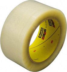 3M - 48mm x 914m Clear Rubber Adhesive Sealing Tape - Polyester Film Backing, 3.4 mil Thick, 67 Lb Tensile Strength, Series 355 - Exact Industrial Supply