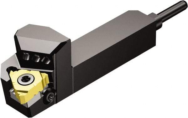 Sandvik Coromant - External Thread, Right Hand Cut, 1/2" Shank Width x 1/2" Shank Height Indexable Threading Toolholder - 2.7559" OAL, 266.RG-16.. Insert Compatibility, QS-266RFA..HP Toolholder, Series CoroThread 266 - Exact Industrial Supply
