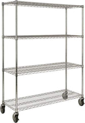 Rubbermaid - 4 Shelf Wire Shelving - Starter Unit - 50" Wide x 18" Deep x 67-5/32" High, - Exact Industrial Supply