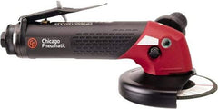 Chicago Pneumatic - 4-1/2" Wheel Diam, 12,000 RPM, Pneumatic Angle & Disc Grinder - 5/8-11 Spindle, 68 CFM - Exact Industrial Supply