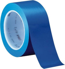 3M - Blue Solid Color Vinyl Tape - 1/4" Wide x 108' Long x 5.2 mil Thick, General Traffic - Exact Industrial Supply