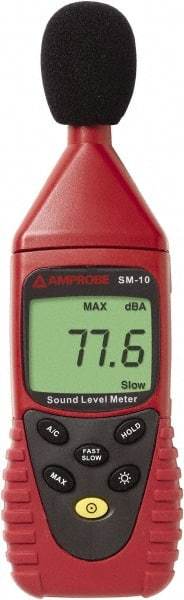 Amprobe - A and C Frequency Weight, LCD Display Sound Meter - 30 to 130 Decibels - Exact Industrial Supply