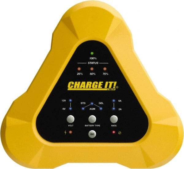 Solar - 6/12 Volt Automatic Charger - 6 Amps/2 Amps - Exact Industrial Supply