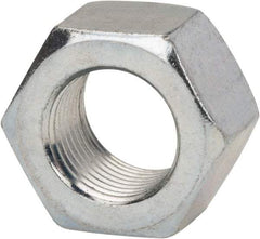 Made in USA - 7/16-14 UNC Steel Right Hand Hex Nut - 11/64" Across Flats, 3/8" High, Zinc Clear Finish - Exact Industrial Supply