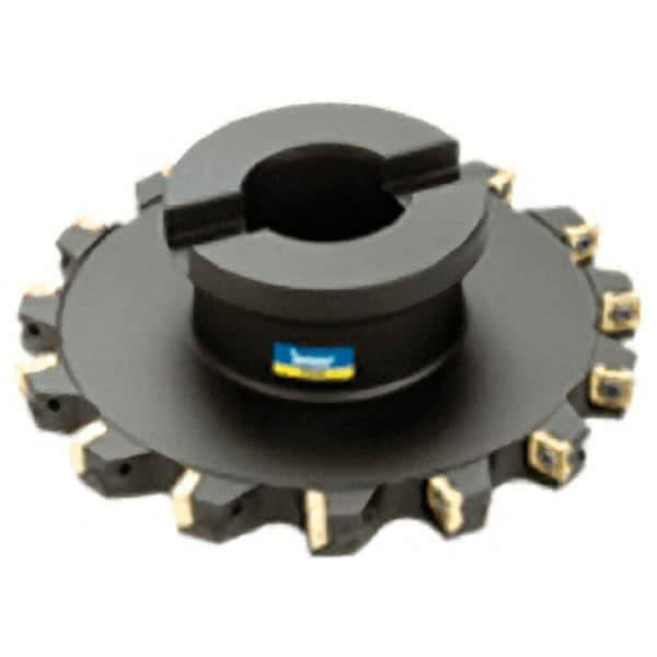 Iscar - Shell Mount B Connection, 0.3543" Cutting Width, 63/64" Depth of Cut, 100mm Cutter Diam, 1-1/16" Hole Diam, 11 Tooth Indexable Slotting Cutter - FST Toolholder, Q/XPMT Insert - Exact Industrial Supply