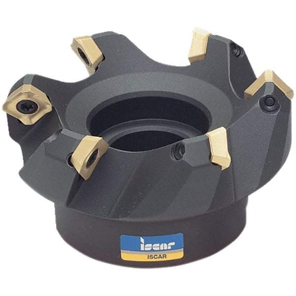 Iscar - 63.1mm Cut Diam, 22mm Arbor Hole, 6.5mm Max Depth of Cut, 45° Indexable Chamfer & Angle Face Mill - 4 Inserts, SE.. 12 Insert, Right Hand Cut, 4 Flutes, Series IscarMill - Exact Industrial Supply