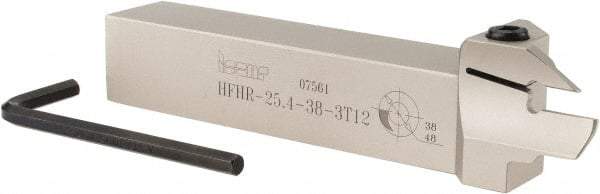 Iscar - HFH, External, Right Hand, 0.47" Max Depth of Cut, 0.118" Max Groove Width, Indexable Grooving Tool Holder - HFPR 30.. Insert Compatibility, 1" Shank Height, 1" Shank Width, 6" OAL - Exact Industrial Supply