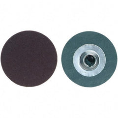 Merit Abrasives - 1-1/2" Disc Diam, 80 Grit, Aluminum Oxide Quick Change Disc - Type S Attaching System, Coated, Medium Grade, 30,000 RPM, R228 Series - Exact Industrial Supply