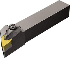 Sandvik Coromant - DDJN, Left Hand Cut, -3° Lead Angle, 1-1/2" Shank Height x 1-1/2" Shank Width, Negative Rake Indexable Turning Toolholder - 6" OAL, DNMG 15 04 08 Insert Compatibility, Series T-Max P - Exact Industrial Supply