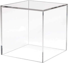 ECONOCO - 8" High x 8" Wide x 8" Deep, Display Cube Plastic Shelving - Clear - Exact Industrial Supply