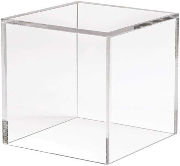 ECONOCO - 6" High x 6" Wide x 6" Deep, Display Cube Plastic Shelving - Clear - Exact Industrial Supply