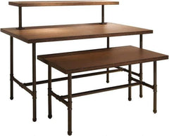 ECONOCO - 54" Long x 14" Wide x 12" High Stationary Table Nesting Topper - Dark Brown, Melamine Top - Exact Industrial Supply