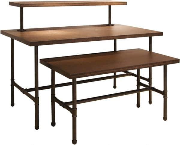 ECONOCO - 48" Long x 24" Wide x 24" High Stationary Nesting Table - Dark Brown, Melamine Top - Exact Industrial Supply