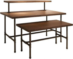 ECONOCO - 48" Long x 24" Wide x 24" High Stationary Nesting Table - Dark Brown, Melamine Top - Exact Industrial Supply