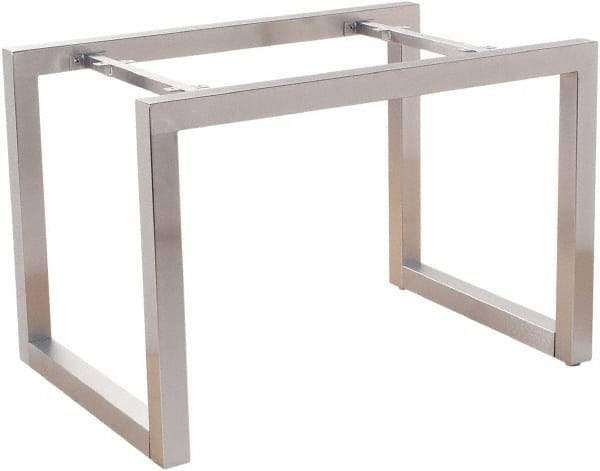 ECONOCO - 36" Long x 24" Wide x 24" High Stationary Display Table Frame - Satin Chrome, Steel Frame - Exact Industrial Supply