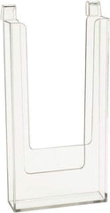 ECONOCO - 4" Wide x 13/16" Deep x 9" High, 1 Compartment, Acrylic Literature Holder - Clear, 4" Compartment Width x 13/16" Compartment Depth x 8-1/4" Compartment Height - Exact Industrial Supply
