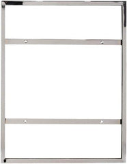 ECONOCO - 22 Inch Wide x 28 Inch High Sign Compatibility, Steel Square Frame Sign Holder - Chrome, 28 Inch Holder Height, Holds 1 Sign - Exact Industrial Supply