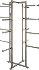 ECONOCO - Chrome Folding Display Rack Tower - 19-1/2" Wide x 61" High - Exact Industrial Supply
