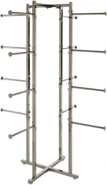 ECONOCO - Chrome Folding Display Rack Tower - 19-1/2" Wide x 61-1/2" High - Exact Industrial Supply