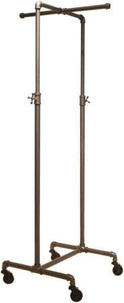 ECONOCO - Gray 2-Way Cross Bar Display Rack - 21" Wide x 72" High x 21" Deep - Exact Industrial Supply