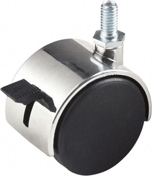 ECONOCO - 2" Diam Stem Mount Dual Swivel Caster - Plastic, 70 Lb Capacity, 5/16 x 5/8" Threaded Stem - Exact Industrial Supply