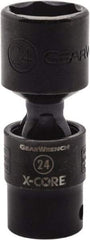 GearWrench - 1/2" Drive 22mm Standard Universal Impact Socket - 6 Points, 3-8/51" OAL - Exact Industrial Supply