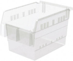 Akro-Mils - 11-5/8" Deep, Clear Hopper Shelf Bin - 8" High x 8-1/4" Wide x 11-5/8" Long - Exact Industrial Supply