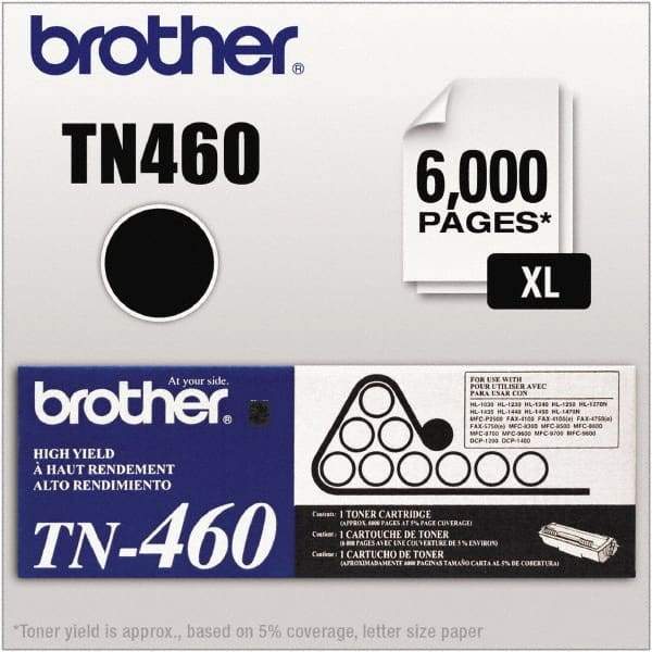 Brother - Black Toner Cartridge - Use with Brother DCP-1200, 1400, HL-1230, 1240, 1250, 1270N, 1435, 1440, 1450, 1470N, intelliFAX-4100, 4100e, 4750, 4750e, 5750, 5750e, MFC-8300, 8500, 8600, 8700, 9600, 9700, 9800, P2500 - Exact Industrial Supply
